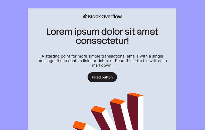 Promotional email template preview